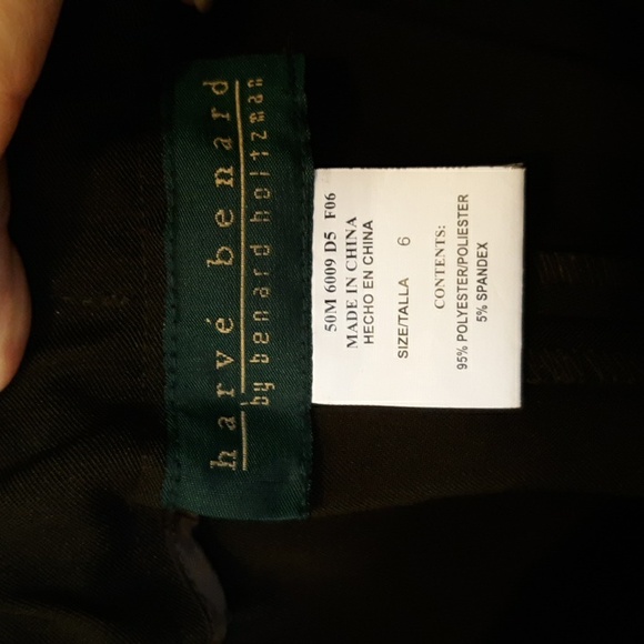 Harve Benard Dark Green Slacks Trousers Dress Pants Careerwear Like New sz 6 - Picture 8 of 8